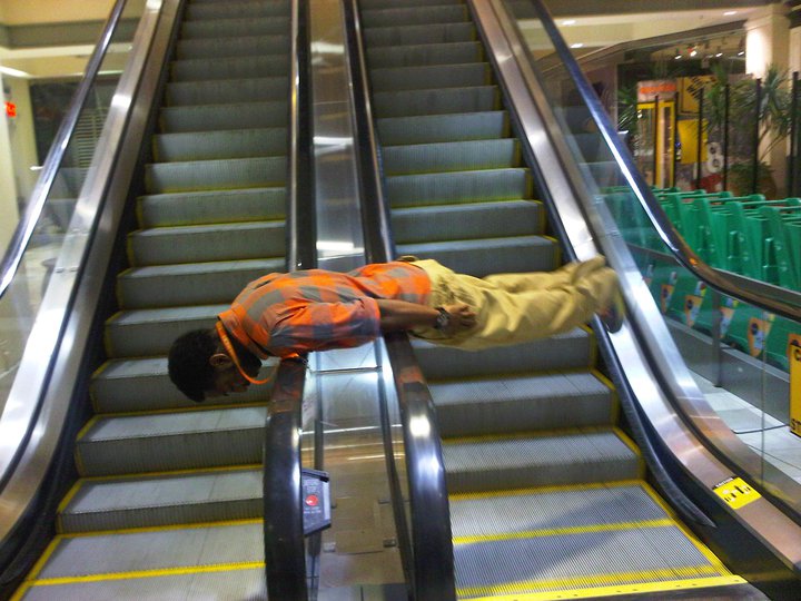 Planking the Escalator