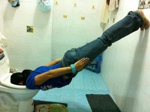 Toilet bowl planking