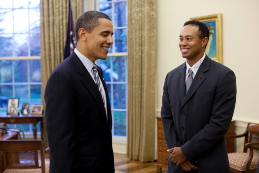 Tiger Woods and Barack Obama discussing cheating on their wives?