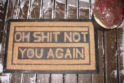 Funny welcome mat picture